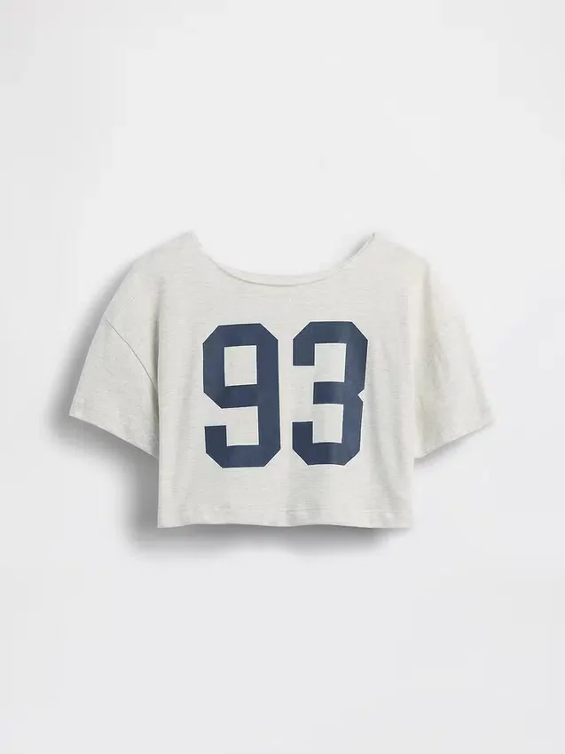 Oversized T-skjorte med bred hals til barn