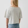 Oversized T-skjorte med bred hals til barn