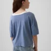 Oversized T-skjorte med bred hals til barn