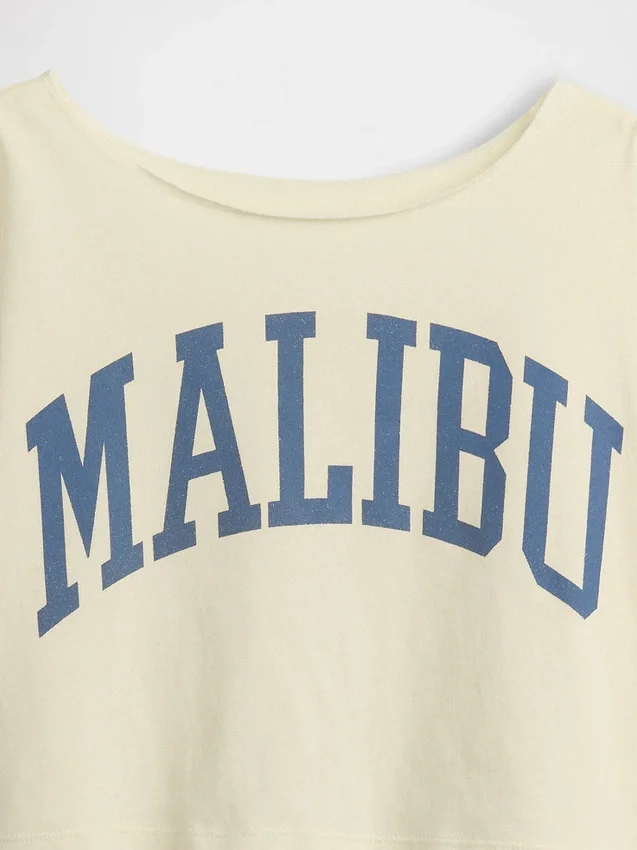 Oversized T-skjorte med bred hals til barn