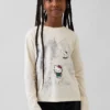 Oversized T-skjorte med grafikk for barn