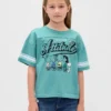 Oversized T-skjorte med grafikk for barn