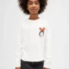 Oversized T-skjorte med grafikk for barn