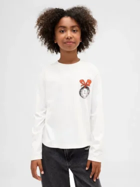 Oversized T-skjorte med grafikk for barn