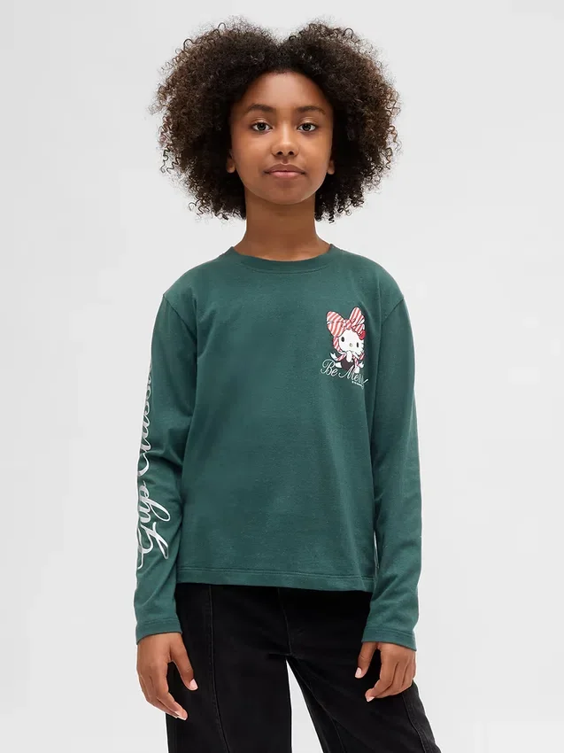 Oversized T-skjorte med grafikk for barn