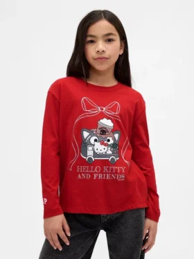 Oversized T-skjorte med grafikk for barn