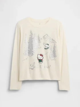 Oversized T-skjorte med grafikk for barn