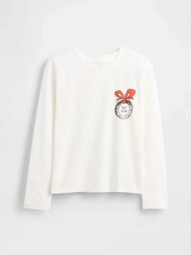 Oversized T-skjorte med grafikk for barn