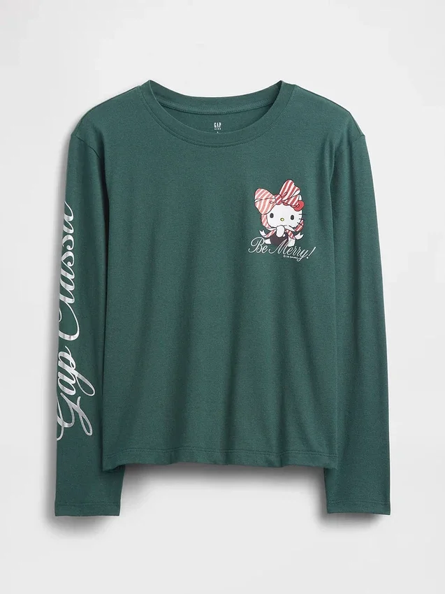 Oversized T-skjorte med grafikk for barn