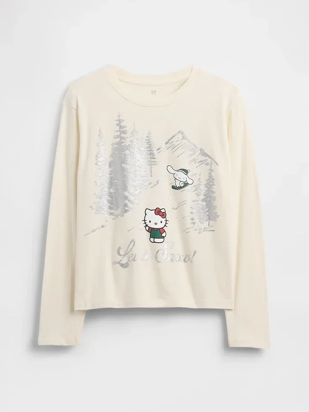 Oversized T-skjorte med grafikk for barn