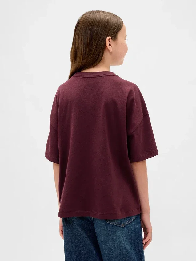 Oversized T-skjorte med grafikk for barn