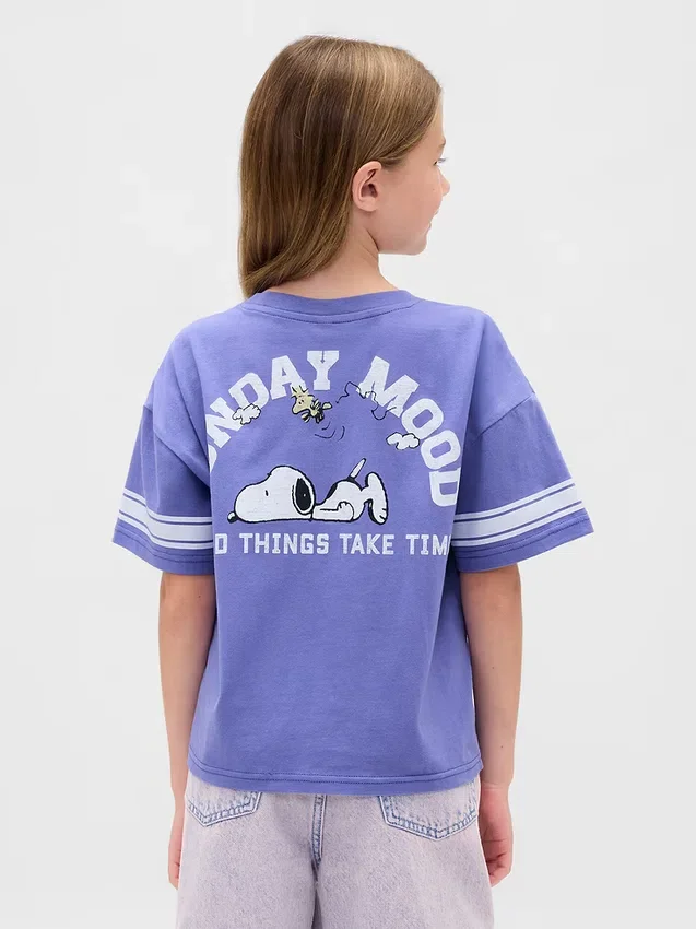 Oversized T-skjorte med grafikk for barn