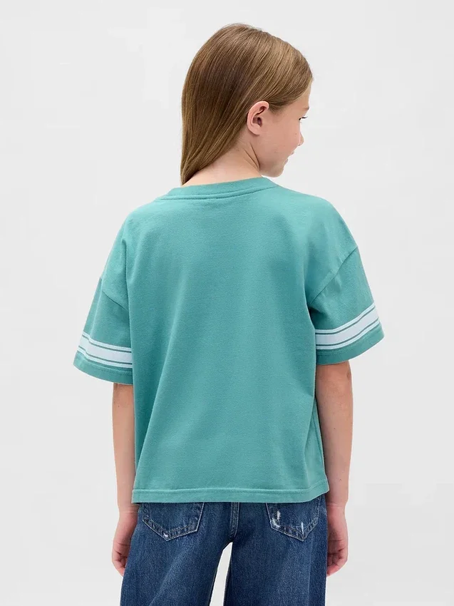 Oversized T-skjorte med grafikk for barn