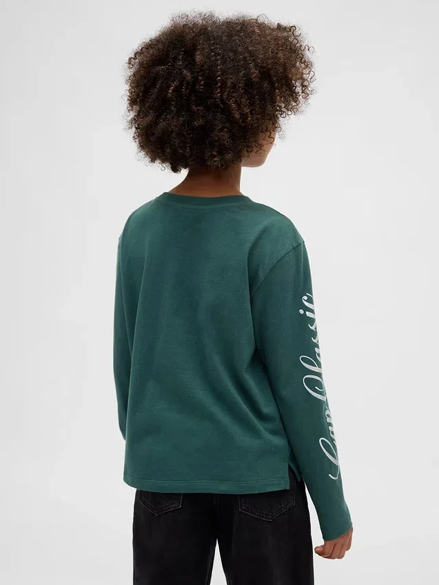 Oversized T-skjorte med grafikk for barn