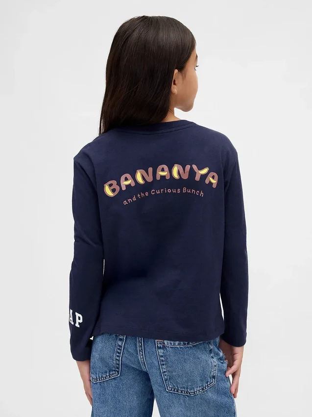 Oversized T-skjorte med grafikk for barn