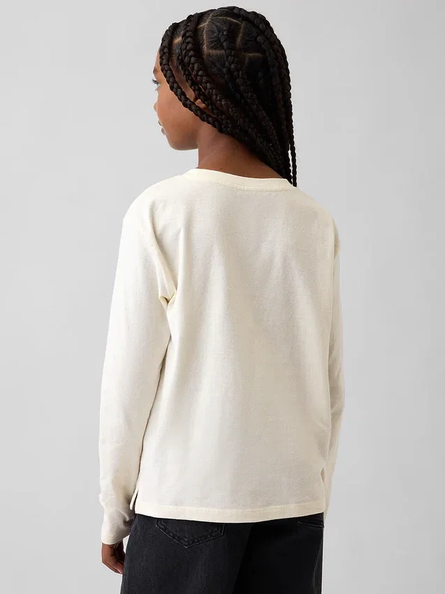 Oversized T-skjorte med grafikk for barn