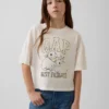 Oversized T-skjorte med grafisk logo for barn