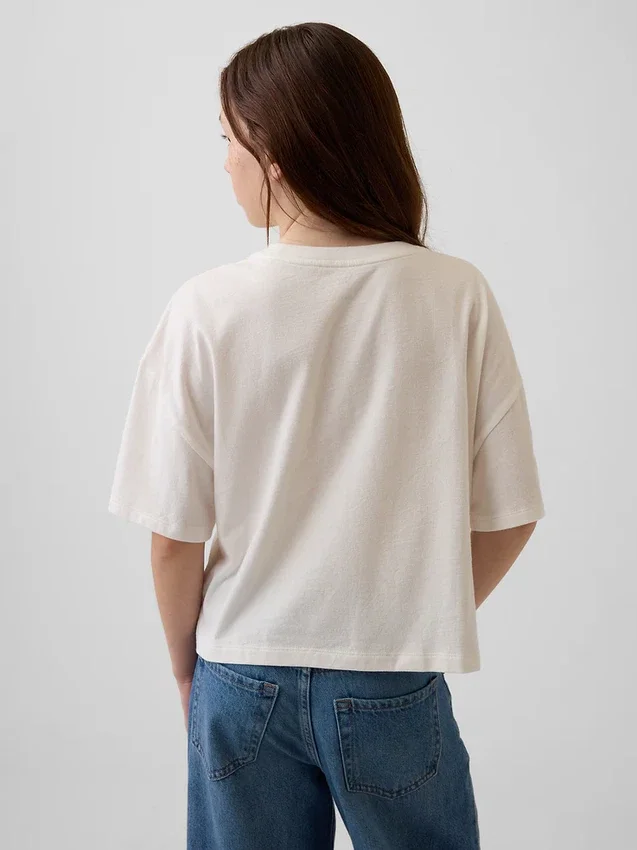 Oversized T-skjorte med grafisk logo for barn