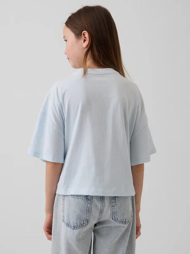 Oversized T-skjorte med grafisk logo for barn