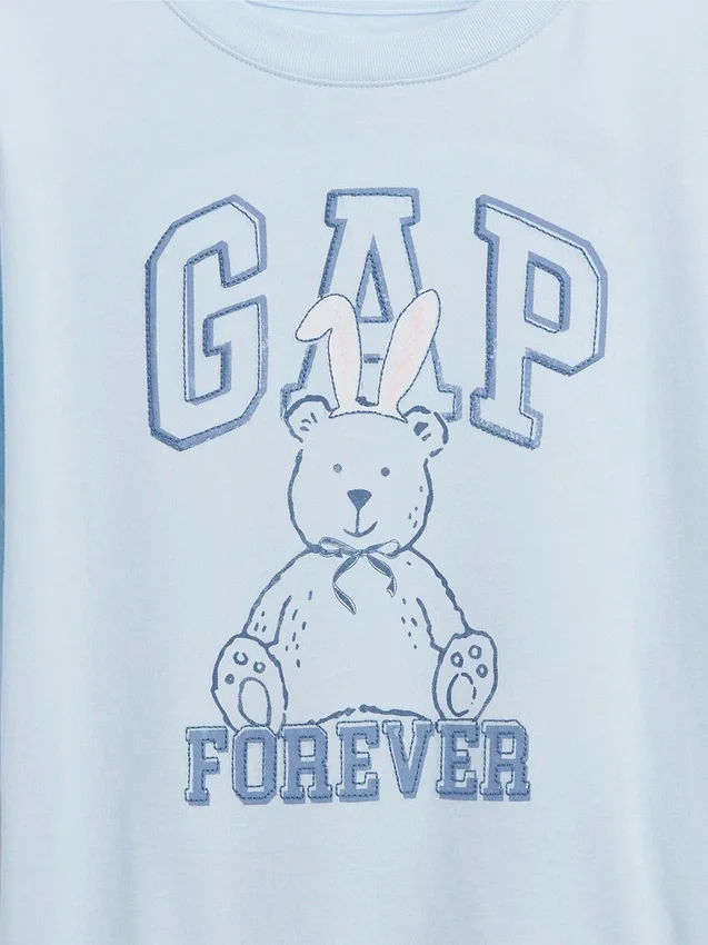 Oversized T-skjorte med grafisk logo for barn