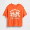 Oversized T-skjorte med grafisk trykk for Baby og Småbarn