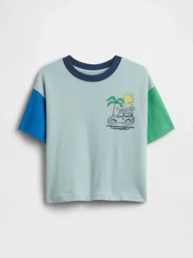 Oversized T-skjorte med grafisk trykk for Baby og Småbarn