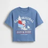 Oversized T-skjorte med grafisk trykk for Baby og Småbarn