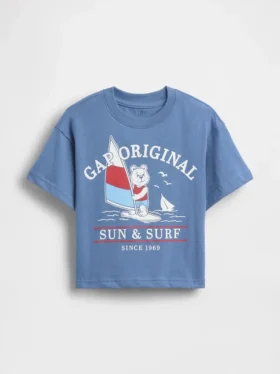 Oversized T-skjorte med grafisk trykk for Baby og Småbarn