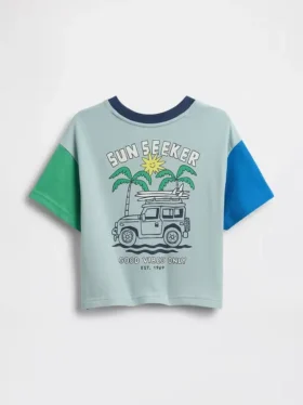 Oversized T-skjorte med grafisk trykk for Baby og Småbarn