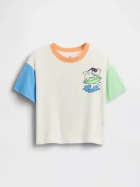 Oversized T-skjorte med grafisk trykk for Baby og Småbarn