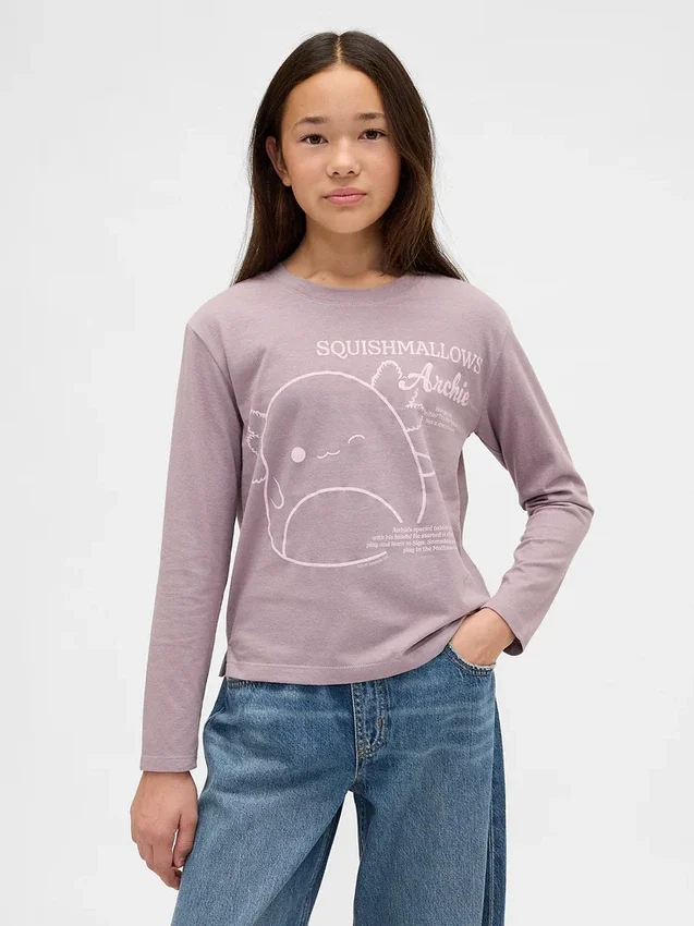 Oversized T-skjorte med grafisk trykk for barn fra Squishmallow