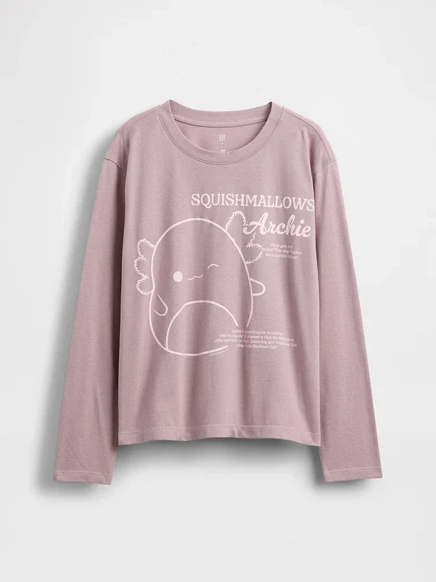 Oversized T-skjorte med grafisk trykk for barn fra Squishmallow