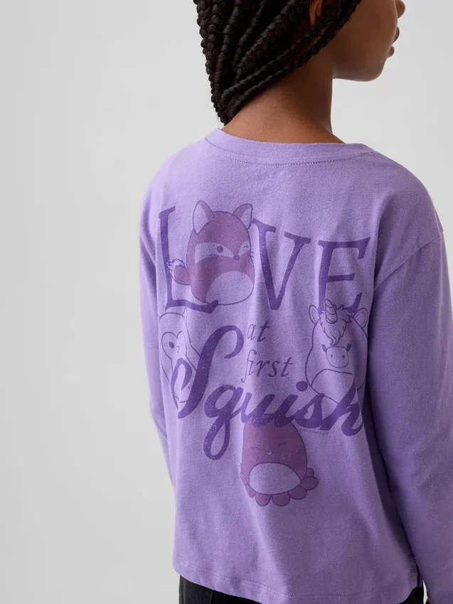 Oversized T-skjorte med grafisk trykk for barn fra Squishmallow