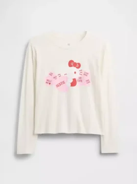 Oversized T-skjorte med Hello Kitty-motiv for barn