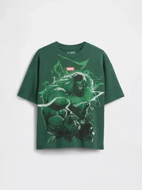 Oversized T-skjorte med Marvel-motiv for barn