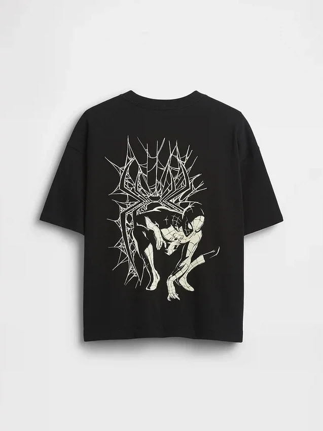 Oversized T-skjorte med Marvel-motiv for barn