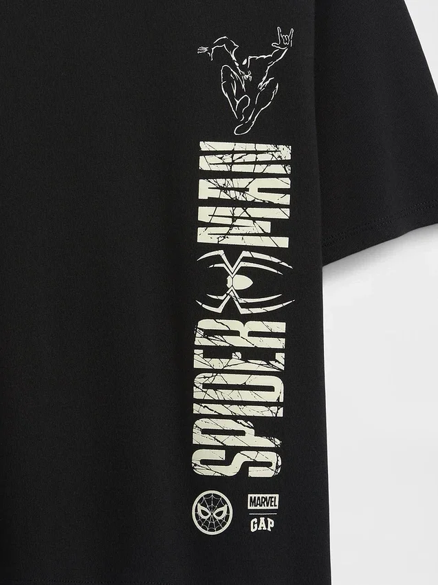 Oversized T-skjorte med Marvel-motiv for barn