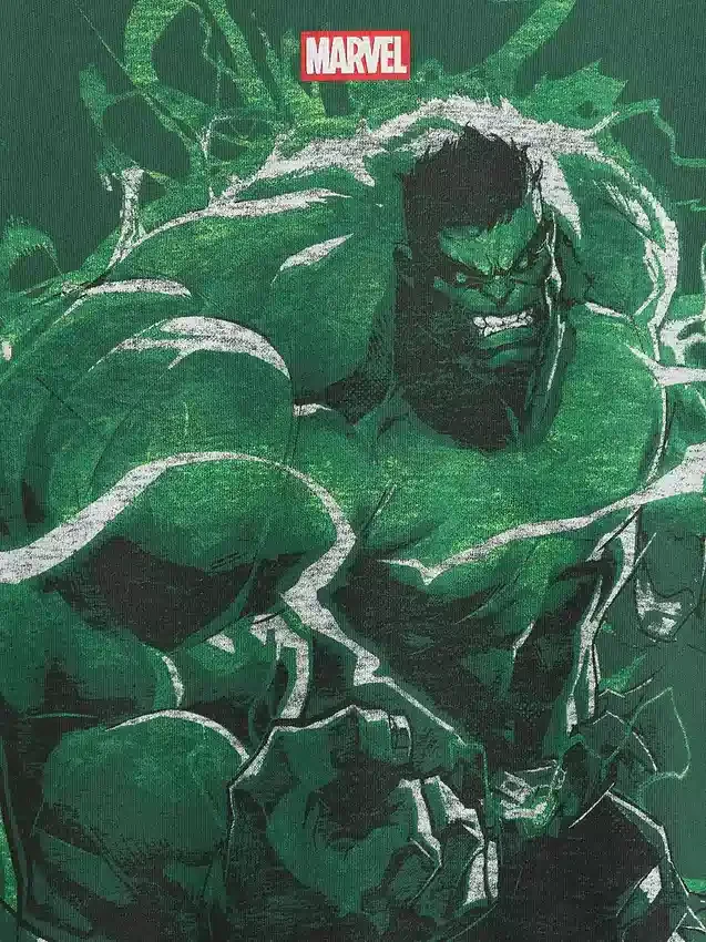Oversized T-skjorte med Marvel-motiv for barn