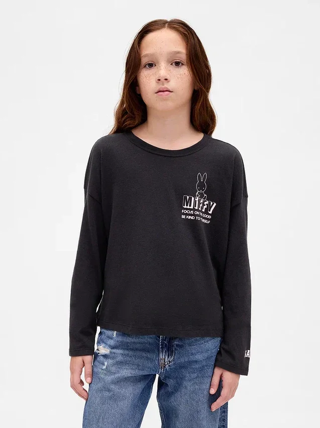 Oversized T-skjorte med Miffy-motiv for barn
