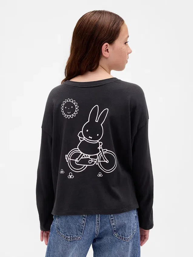 Oversized T-skjorte med Miffy-motiv for barn