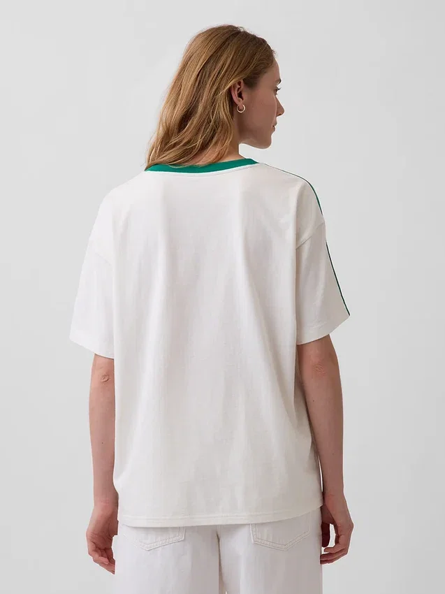 Oversized T-skjorte med Varsity-logo