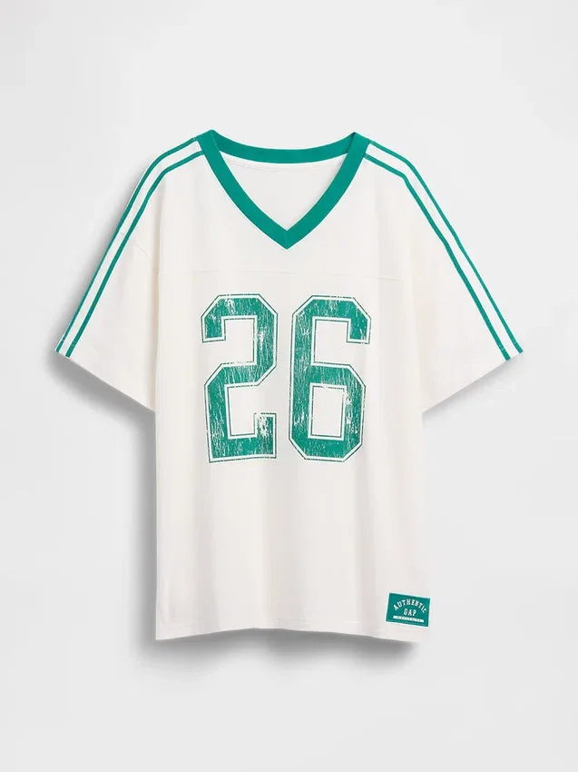 Oversized T-skjorte med Varsity-logo