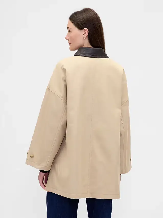 Oversized trenchcoat i twill