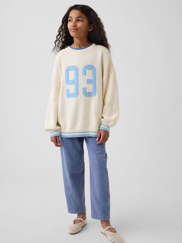 Oversized tunika-gensere for barn