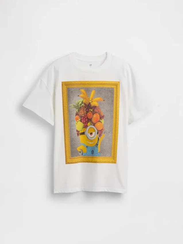 Oversized tunika-T-skjorte for barn med Minions-motiv