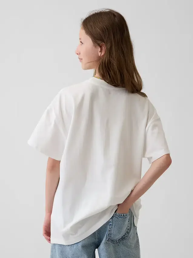 Oversized tunika-T-skjorte for barn med Minions-motiv
