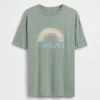 Oversized tunika-T-skjorte med grafisk trykk for barn