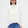 Oversized turtleneck i pointelle
