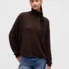Oversized turtleneck i pointelle