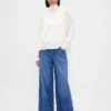 Oversized turtleneck i pointelle